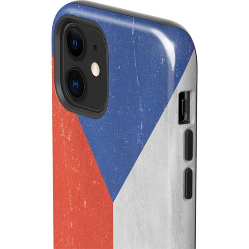 Czech Republic Flag Distressed iPhone 12 Mini Impact Case